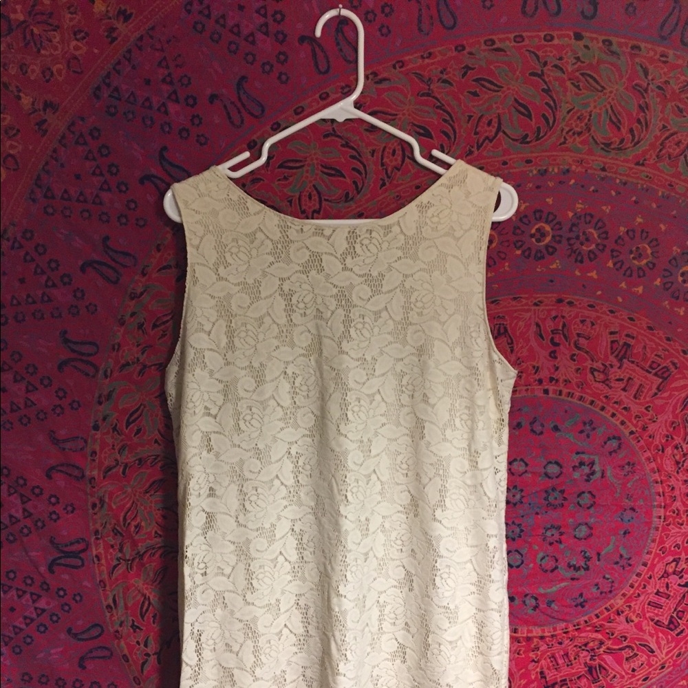 White mini lace dress